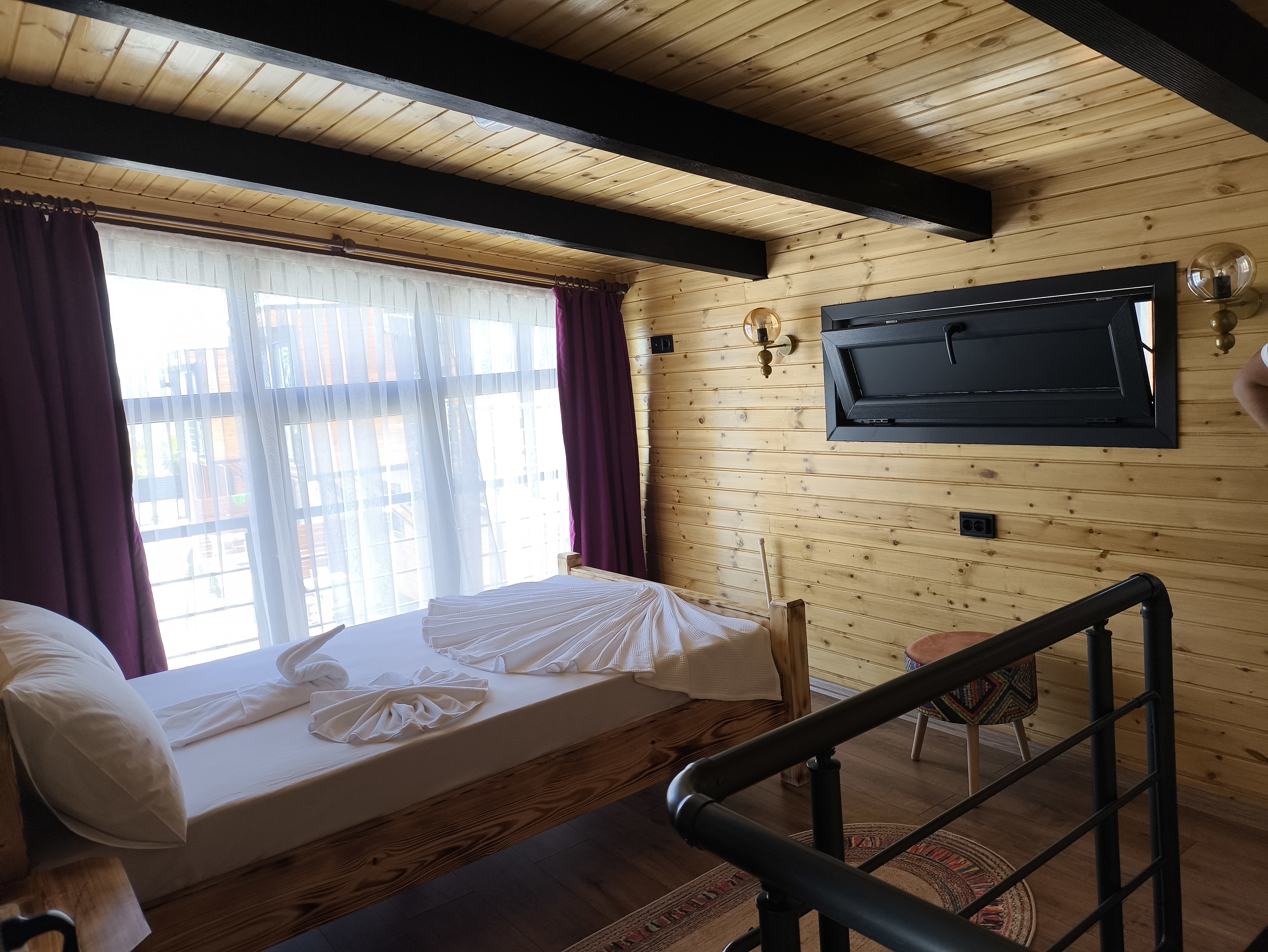 Sinop Dream Houses Bungalov Suit Yatak odası manzaralı